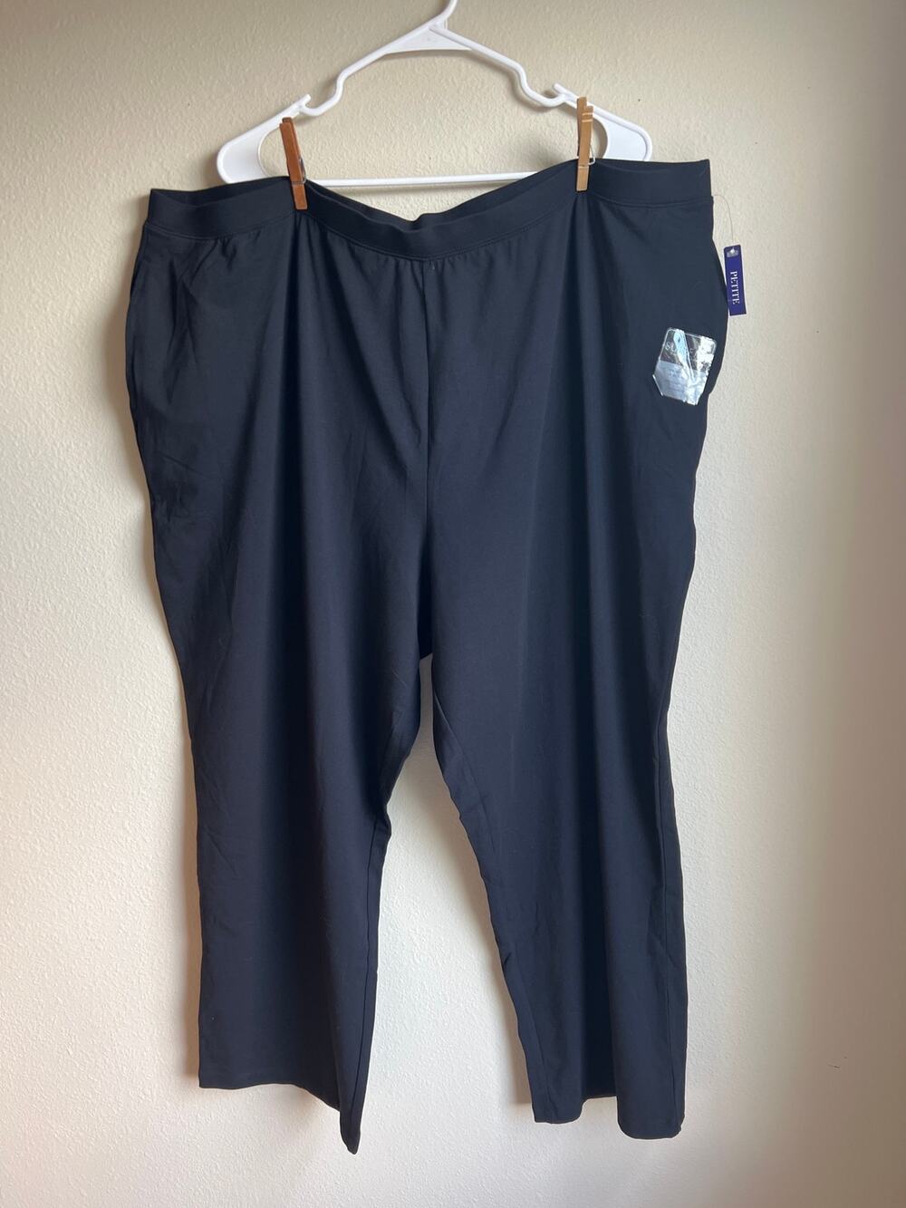 Catherines Black Suprema Straight Leg Pants Plus Size Petite NWT 3x / 26-28